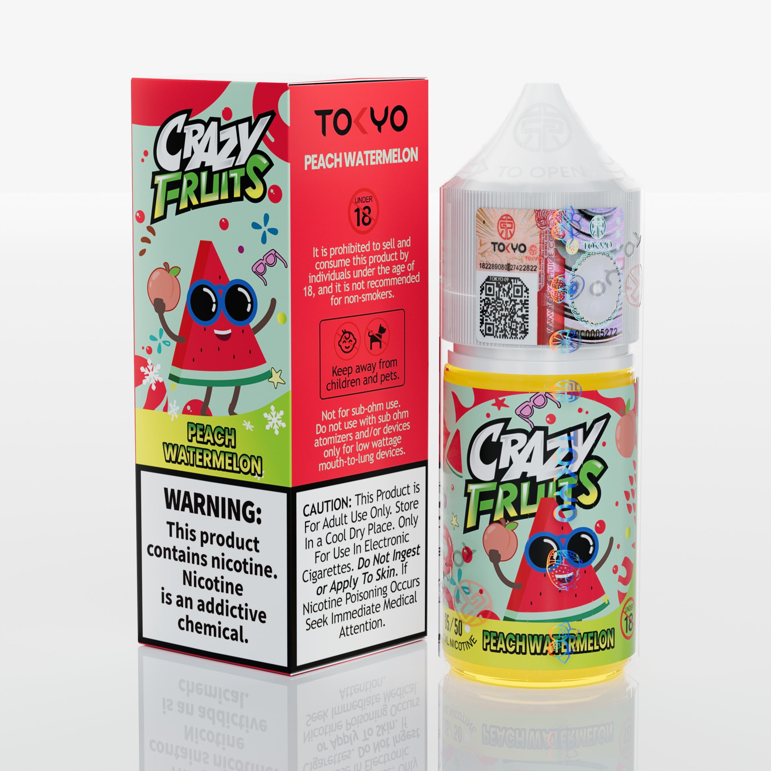 PEACH WATERMELON 30ML - TOKYO CRAZY FRUITS