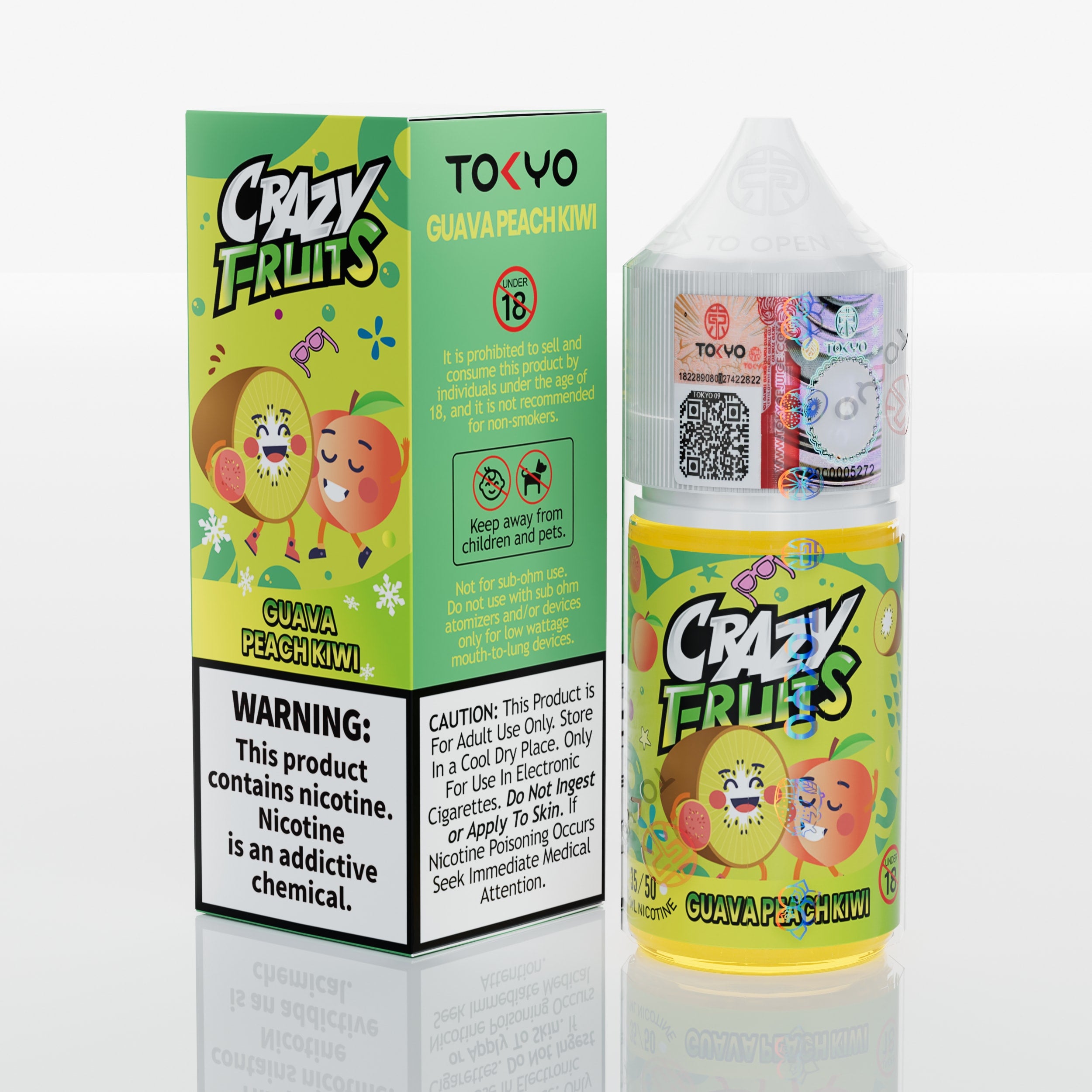 GUAVA PEACH KIWI 30ML - TOKYO CRAZY FRUITS