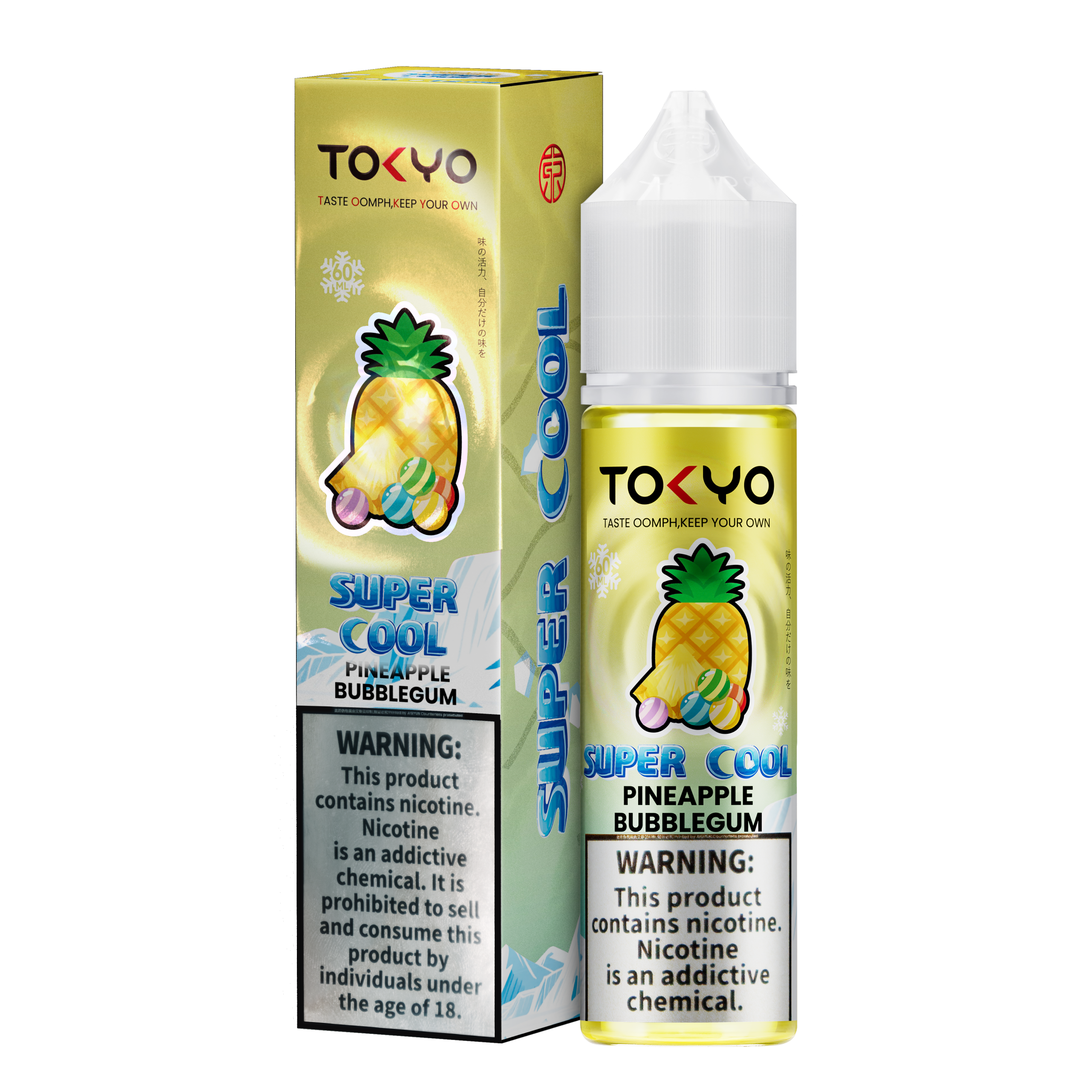 PINEAPPLE BUBBLEGUM 60ML - TOKYO SUPER COOL