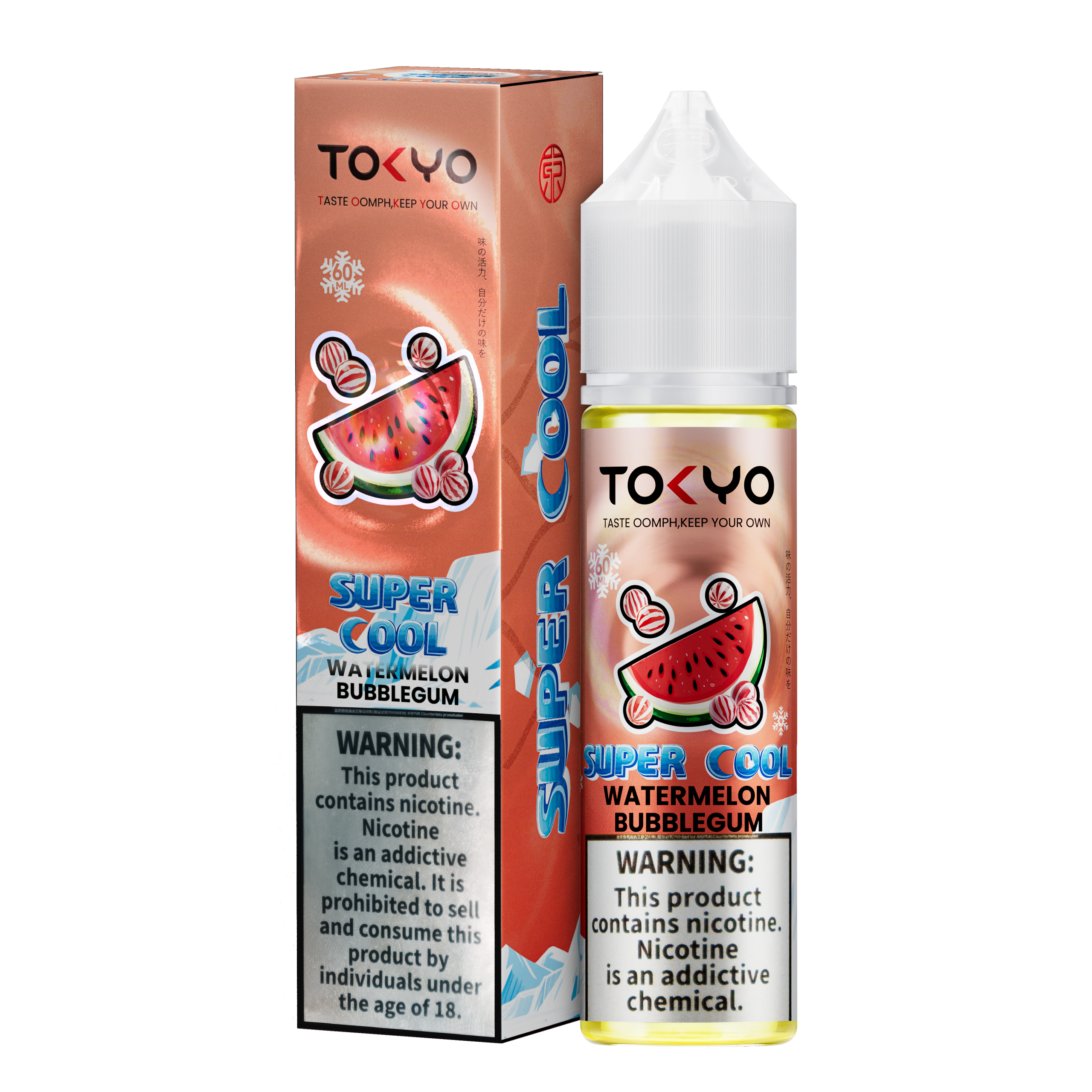 WATERMELON BUBBLEGUM 60ML - TOKYO SUPER COOL